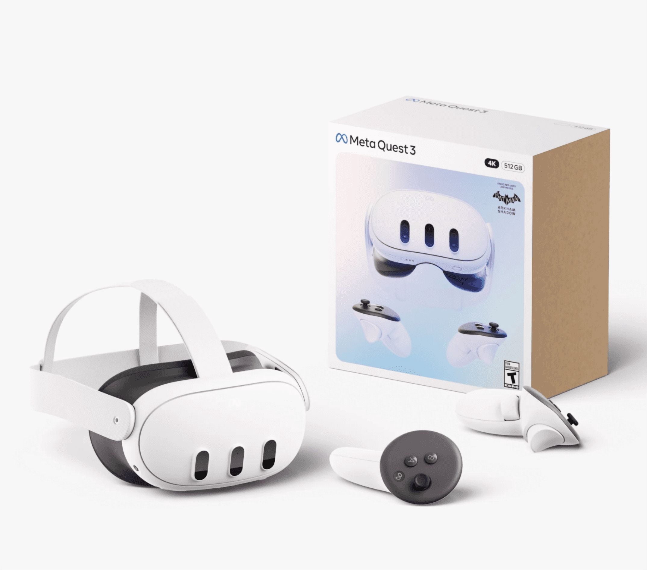 Quest 3 512GB VR Headset - Unleash Stunning 4K Graphics, Immersive Wireless Experience, and Access to 40+ Games with a 3-Month Horizon+ Trial!