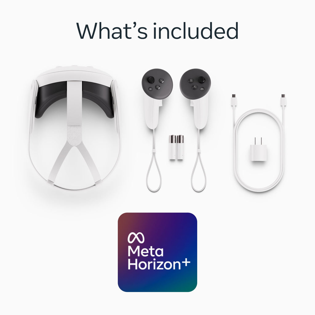 Quest 3 512GB VR Headset - Unleash Stunning 4K Graphics, Immersive Wireless Experience, and Access to 40+ Games with a 3-Month Horizon+ Trial!