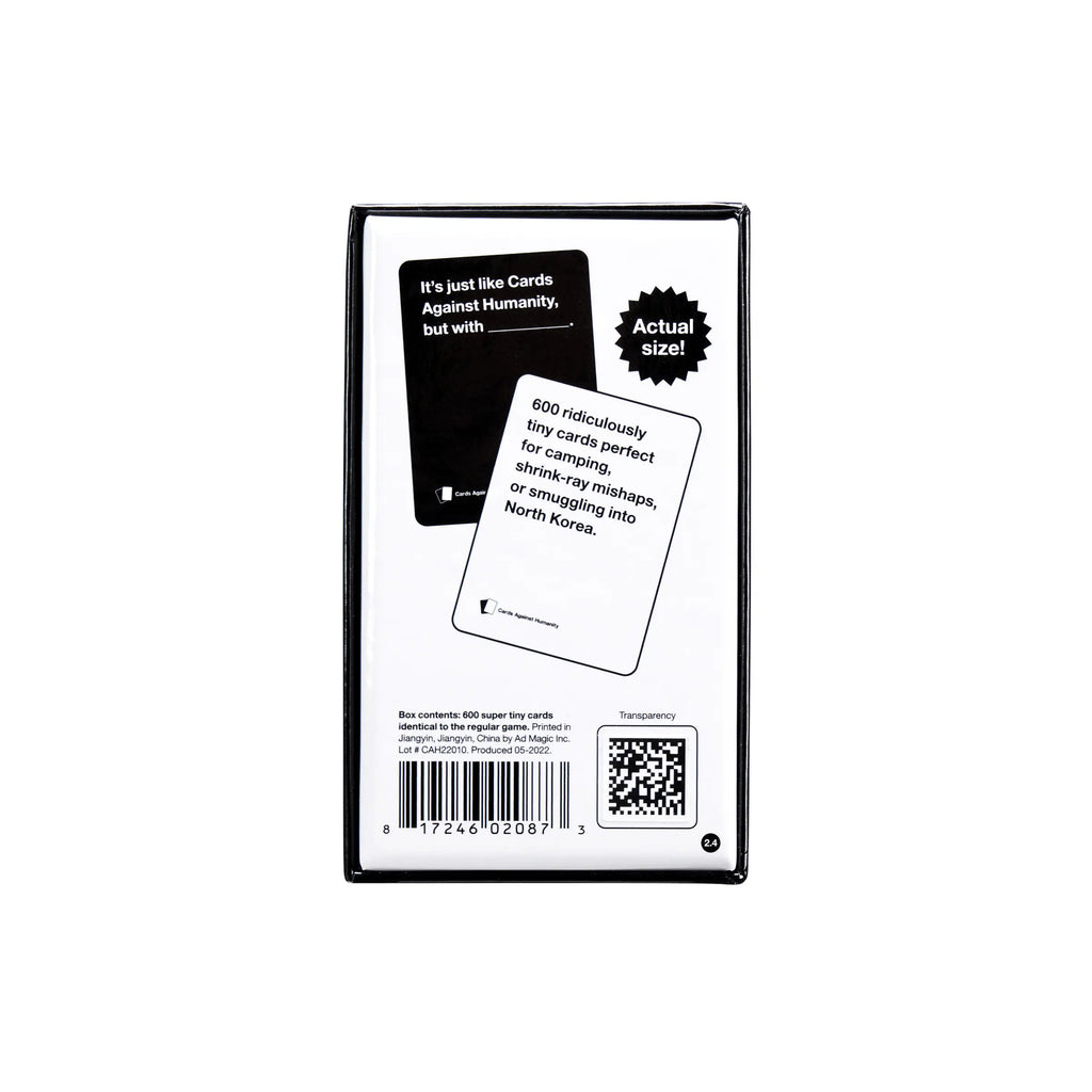 Cards against Humanity: Tiny Edition • Miniature Main Game with 600 Ridiculously Tiny Cards • Adult Party Game