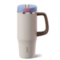 [Carotego]32Oz/40Oz Tumbler Cup Stainless Steel with Pop-Up Straw, Dishwasher Safe, Ergonomic Handle