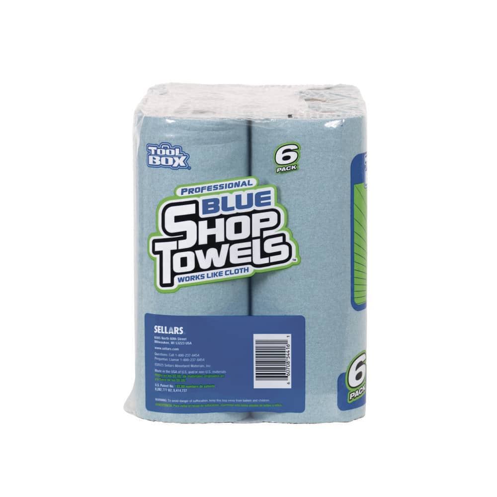 Ultimate 6-Pack Professional Blue Disposable Shop Towels - 330 Highly Absorbent Sheets for All Your Cleaning Needs
